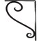Ekena Millwork Edwards Wrought Iron Bracket, (Single center brace), Antiqued Silver 1 1/2"W x 7 1/2"D x 10"H BKTM01X07X10SEDASV - alternate 2